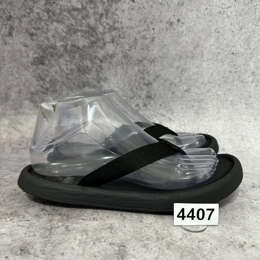 REI Co-op Flip Flop Kids 5 Black Eco-Friendly Sustainable Thong Sandals Scraps